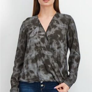 Rails Charcoal Tie-Dye Blouse